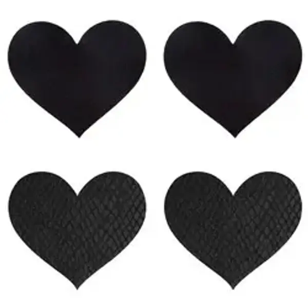 Peekaboo Pasties Black Hearts