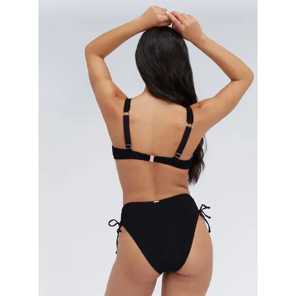 Amalfi crinkle high-waisted bikini bottoms