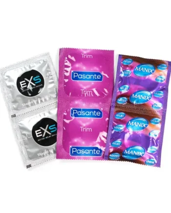 Smaller/Closer Fit Condoms Variety Pack - Mates, EXS Pasante
