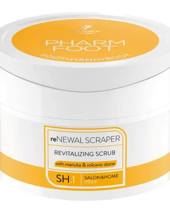 Pharm Foot reNEWAL SCRAPER – REVITALIZING SCRUB with manuka & volcanic stone 200g