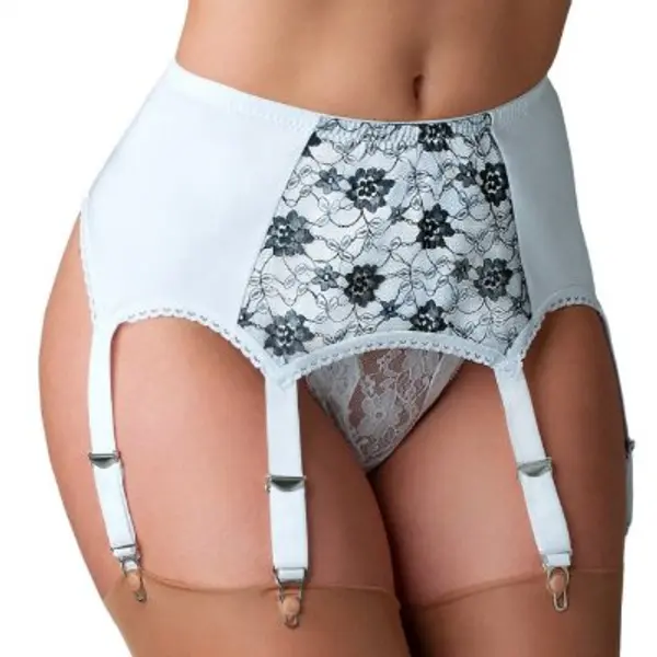 Contrast Panel Suspender belt – Six Drops