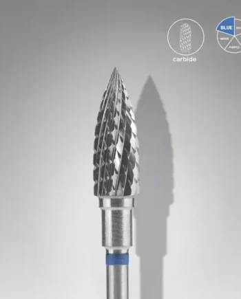 Staleks Carbide Nail Drill Bit FLAME 5mm/13.5mm BLUE