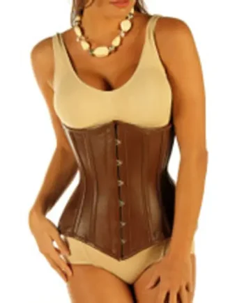 Brown Leather Corset 1836 Underbust