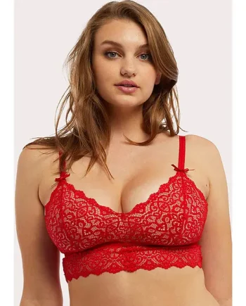 Wolf And Whistle Ariana Red Everyday Lace Bralette