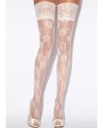 Charnos Bridal Floral Net Hold Ups