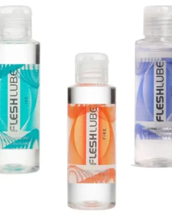 Fleshlight Fleshlube Ice, Water, Fire Water Based Lubricant Lube, 100ml Pack - 3