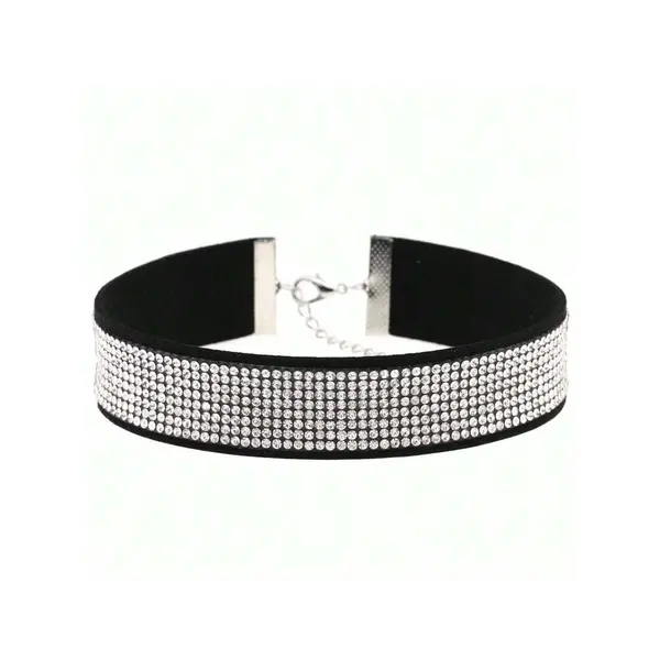 <strong>C1</strong>Rhinestone Choker Necklace