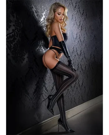 Ballerina Black Secret Prive Mable Stripe Stockings