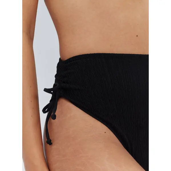 Amalfi crinkle high-waisted bikini bottoms