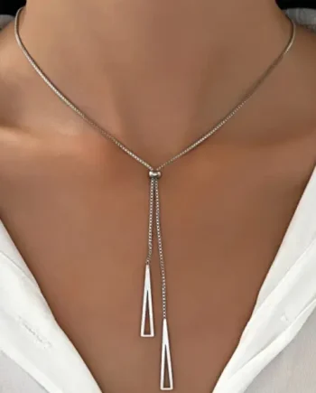 Geometric Charm Y Lariat Necklace