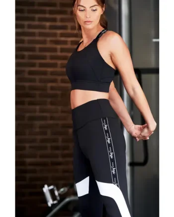 Energy Logo Elastic Legging - Black/White