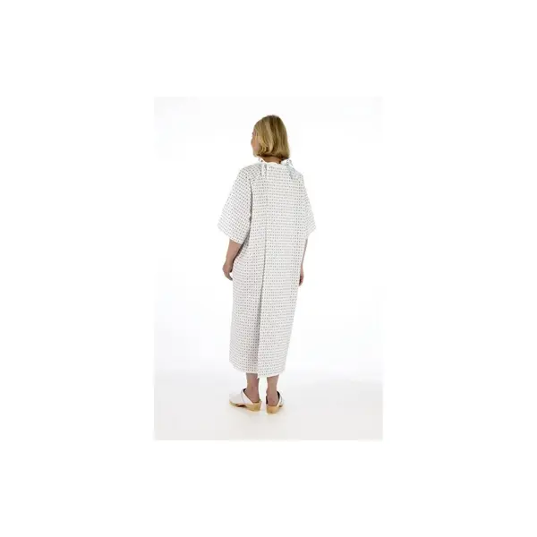Unisex White Patient Wrap Gown
