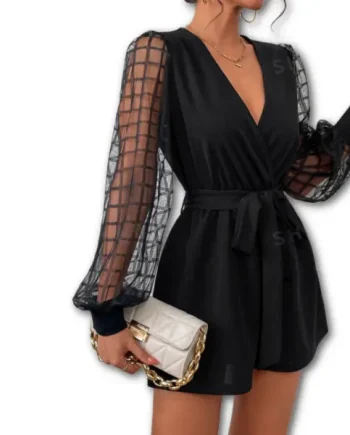 Lantern Sleeve Romper