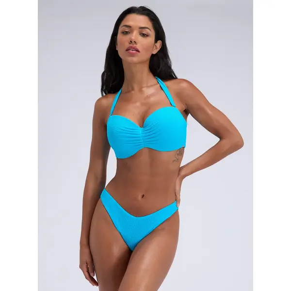 Honolulu strapless crinkle bikini top