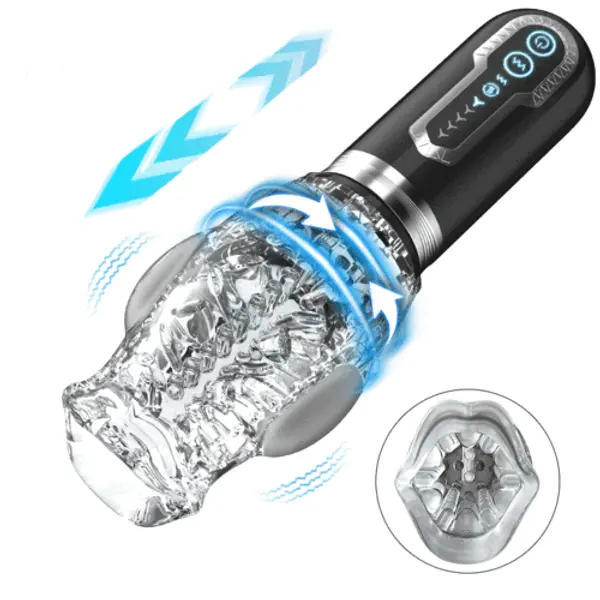 Automatic Blowjob Simulator 7 Vibrating 5 Rotating Thrusting Oral Sex Machine