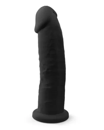 SilexD 9 inch Realistic Girthy Silicone Dual Density Dildo with Suction Cup Black