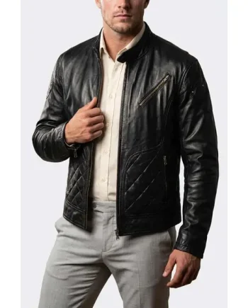 Men's Leather Stylish Jacket High Waist JCBOX