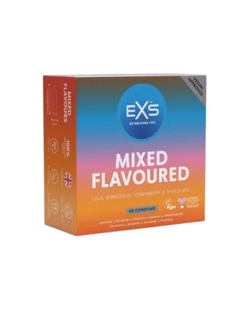 EXS boxed Mixed Flavoured condoms 48