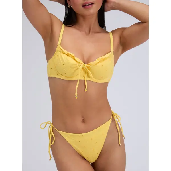 Amalfi broderie tie side bikini bottoms