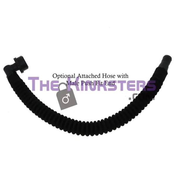 Male Screw Fit to Male Push Fit Right Angle Gas Mask Connector