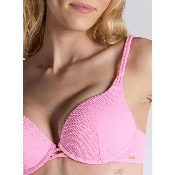 Mirano textured super push up bikini top