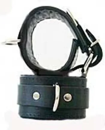 Wrist Cuffs Black Leather Bondage