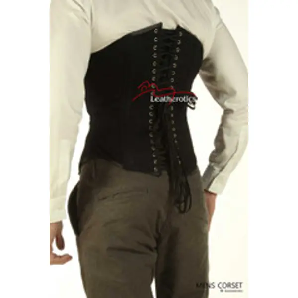 Corset For Men Steel Boned Back Posture Support