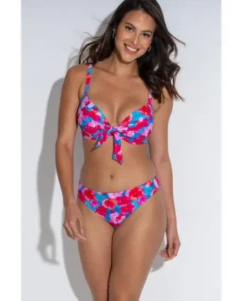 Marrakesh Mid Rise Bikini Brief - Blue/Pink