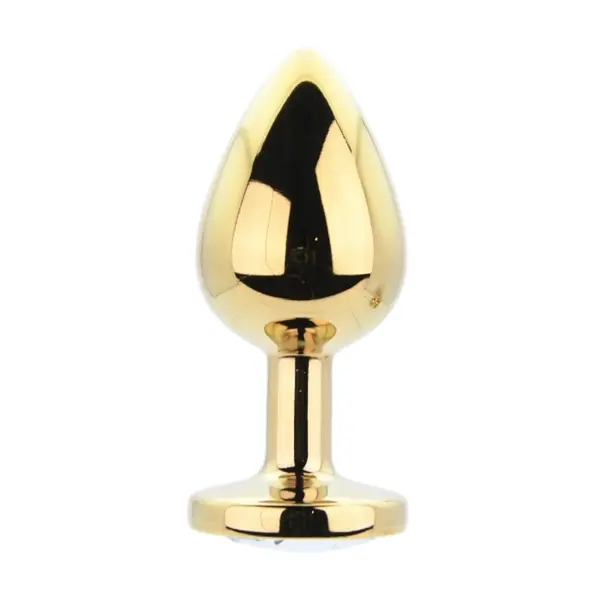 Toosh Metal Butt Plug Gold Set of 3 Clear Stone