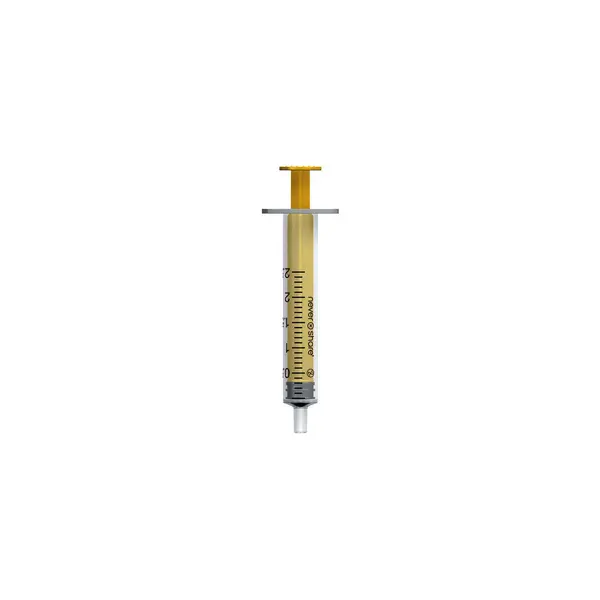 Nevershare 2ml Luer Slip Yellow Syringes