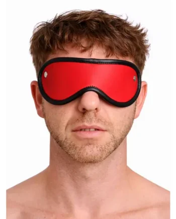Leather Blindfold • Red