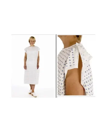 Poppa Fasteners Easy Access Hospital Gown (Green Diamond)