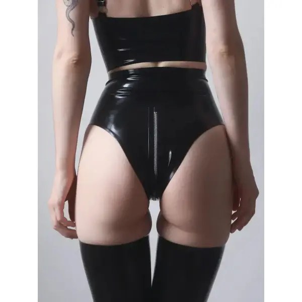 Latex Rubber high waisted knickers
