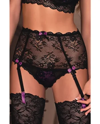 Roza Fifi Suspender Brief Black