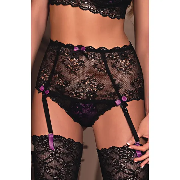 Roza Fifi Suspender Brief Black