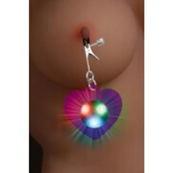 Charmed - Heart Adjustable Nipple Clamps with LED Lights £62.99 Code: AG793
