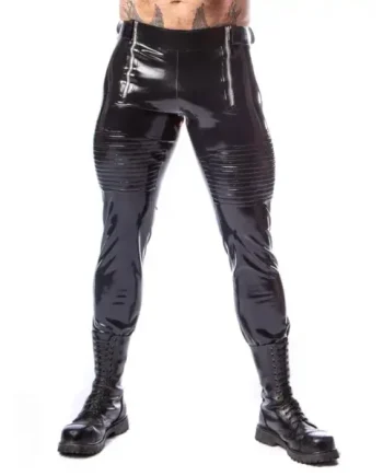 Latex Dirty Biker Jeans