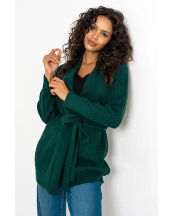 The Go To Comfy Tie Waist Cardigan - Teal