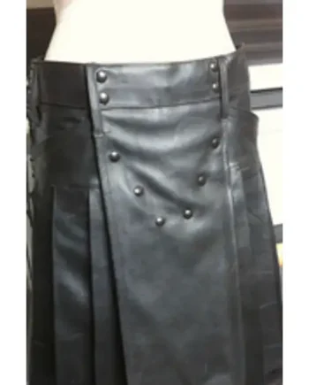 Mens Leather Kilt Wrap Around Sheep Or Cowhide