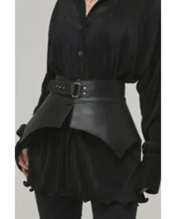 Adjustable Leather Obi Belt