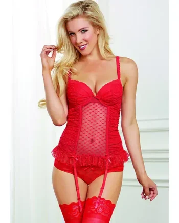 Dreamgirl Hearts Basque and Brief