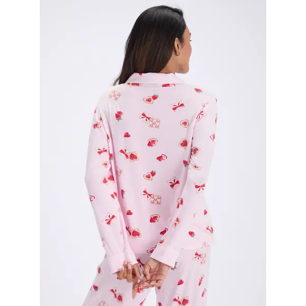 Strawberry toast modal long pyjama set