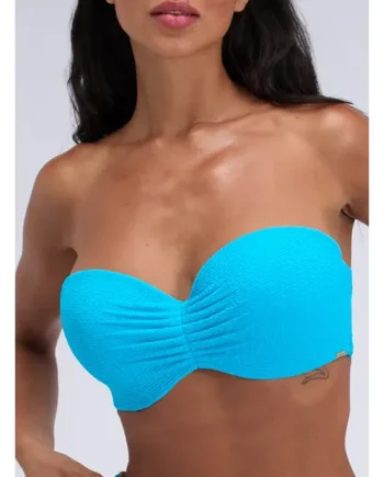 Honolulu strapless crinkle bikini top