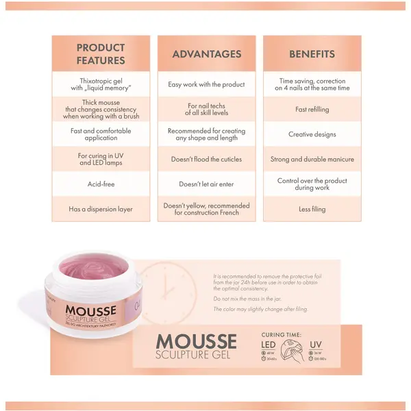 Victoria Vynn MOUSSE SCULPTURE GEL Coral Soft 03 50ml