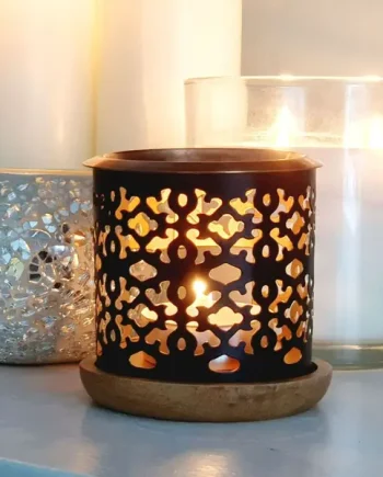 Aromafume Incense Brick diffuser with Wooden coaster - Snowflake