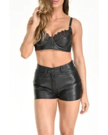 Black Leather Shorts Outfit