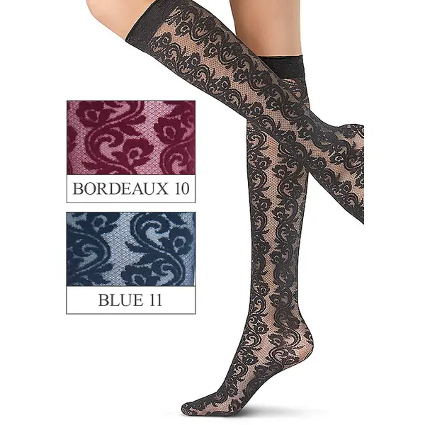 Oroblu Flower Iris Knee Highs