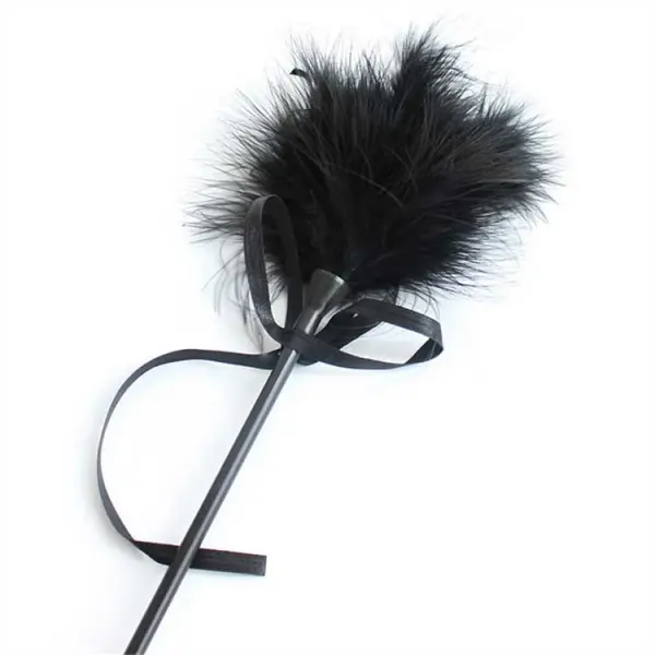Luxury Feather Flirt Paddle And Elegant Satin Ribbons