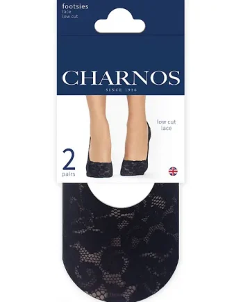 Charnos Low Cut Lace Footsies 2PP