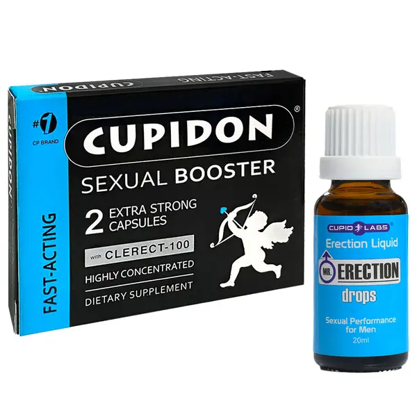 Cupidon 2 capsules & Erection drops 20ml Unlock Your Sexual Performance Potential